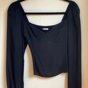 Reformation long sleeve blouse